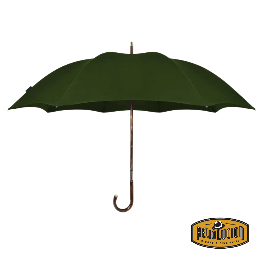 Davek Savile Umbrella in hunter green, offering sophisticated style and durability with a sleek, wind-resistant design.