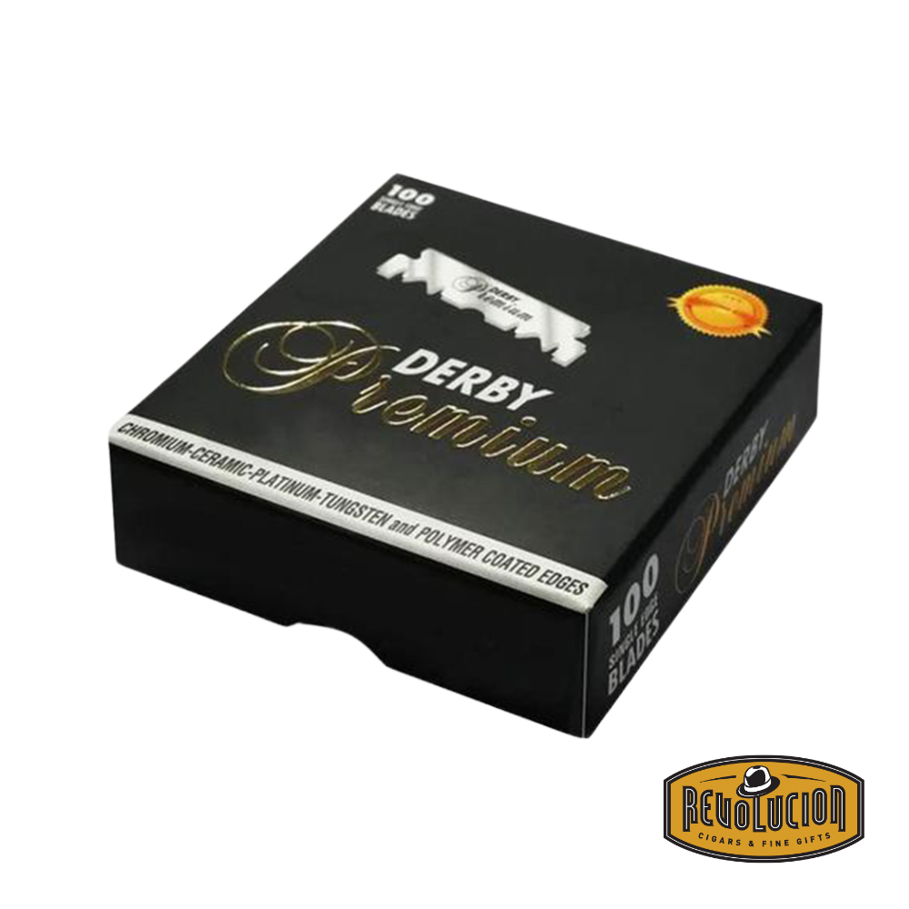 Derby Premium Half Blades 100-pack for straight and shavette razors.