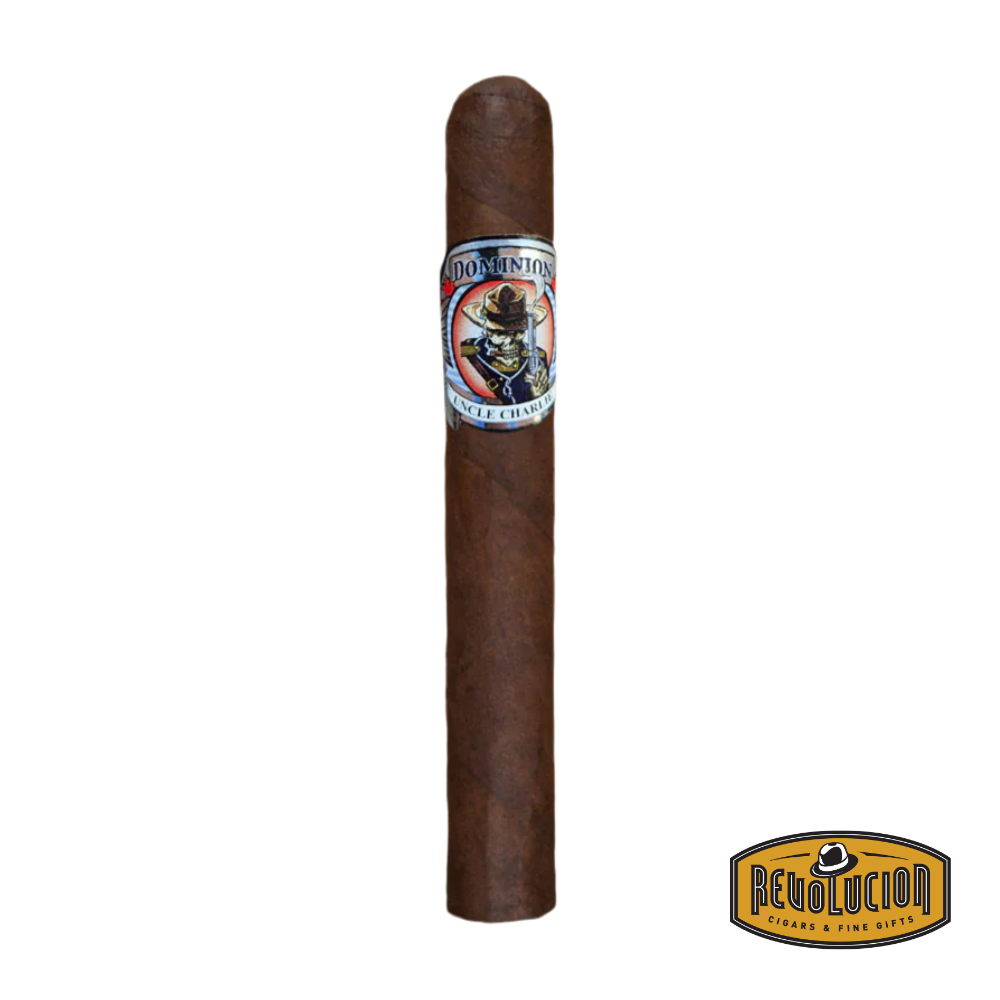 Dominion Uncle Charlie Grand Toro cigar in a 6 x 60 format, medium-full strength with rich Dominican tobaccos.