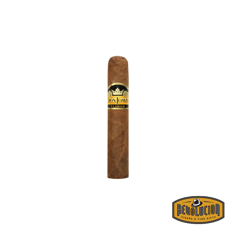 Don Tomas Classico Rothschild cigar with medium strength and a smooth Honduran wrapper, offering a classic, well-balanced smoke.