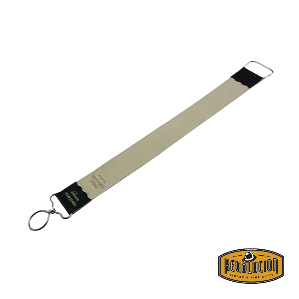 Dovo Hanging Razor Strop with Handle - Fully Extended.