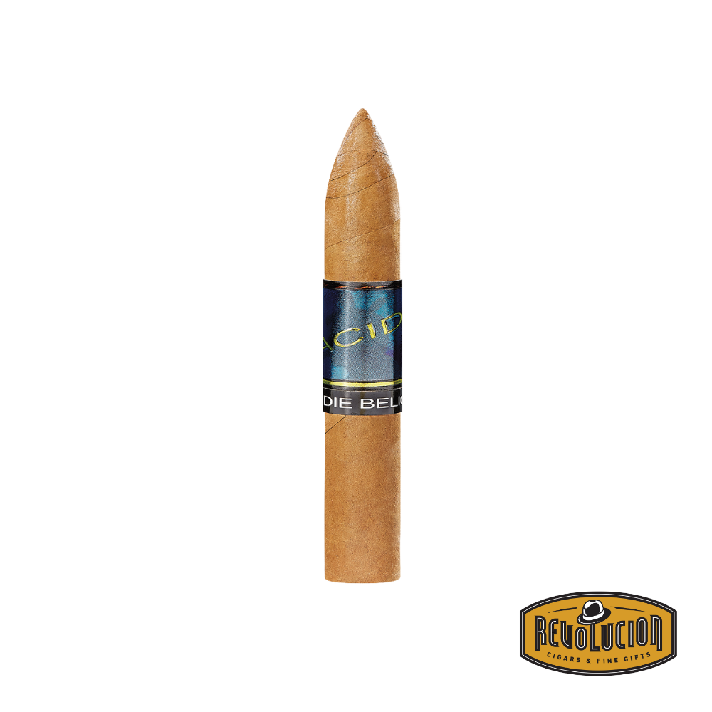 Drew Estate Acid Blondie Belicoso – mild strength Nicaraguan cigar with aromatic sweetness and smooth flavors.