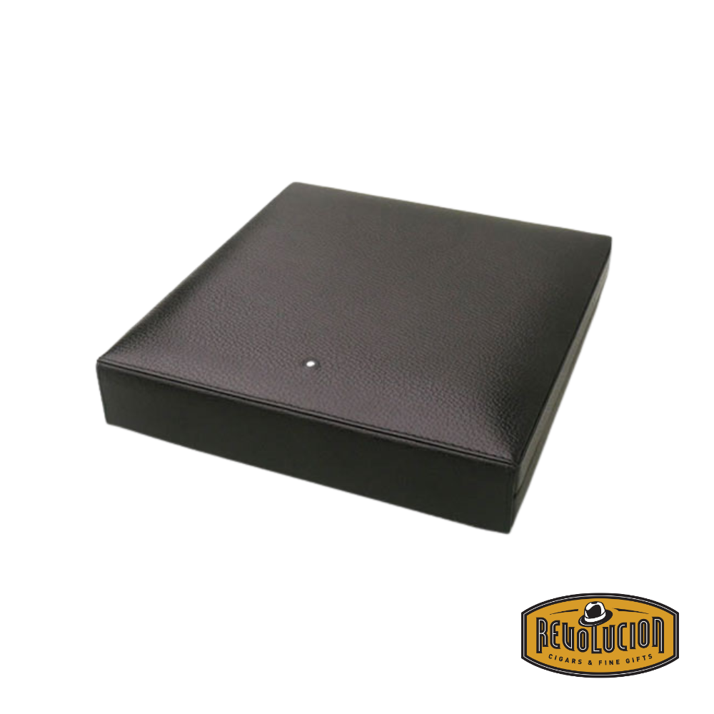 Closed Dunhill White Spot Classic Range Travel Humidor, showcasing its sleek and elegant design, perfect for keeping cigars fresh on the go.