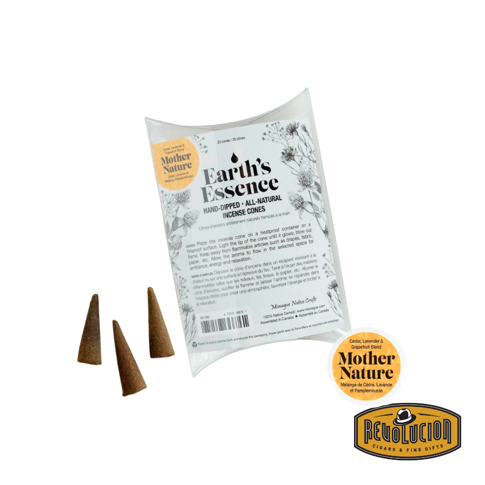 Earth's Essence Mother Nature Incense Cones, featuring a rich, earthy aroma for a calming and grounding experience.