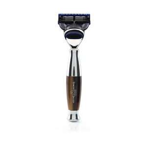 Edwin Jagger Chrome Plated - Diffusion 36 Series Imitation Light Horn Handle Compatible With Gillette Mach3 Razor Cartridge. Shaving and grooming, Revolucion Lifestyles, mens gifts and lifestyle store in Vancouver.