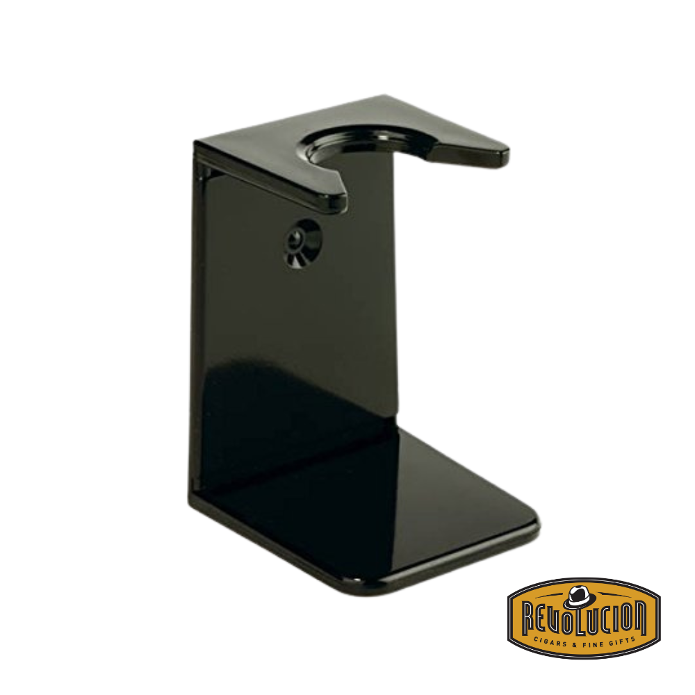 Edwin Jagger Ebony plastic brush drip stand, large size, shown alone.