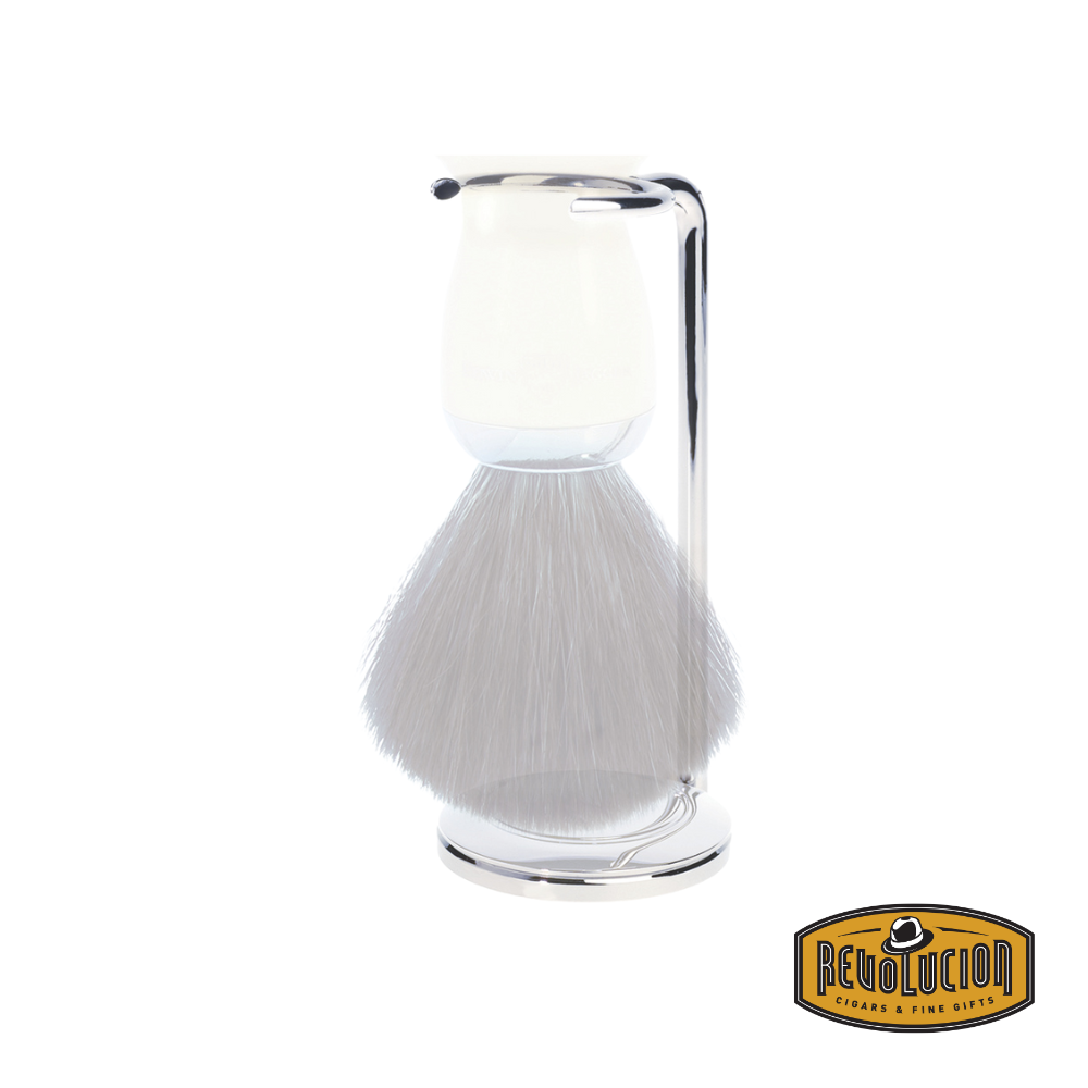 Edwin Jagger Chrome Plated Tall Shaving Brush Stand – a sleek, tall grooming accessory designed to hold and display your shaving brush in an upright position for proper drying and storage.