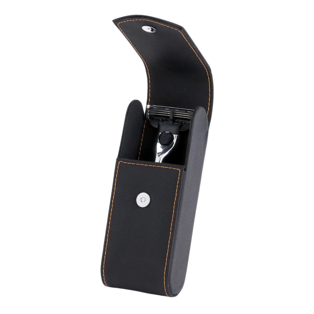 Edwin Jagger Travel Case Safety Razor Black Orange
