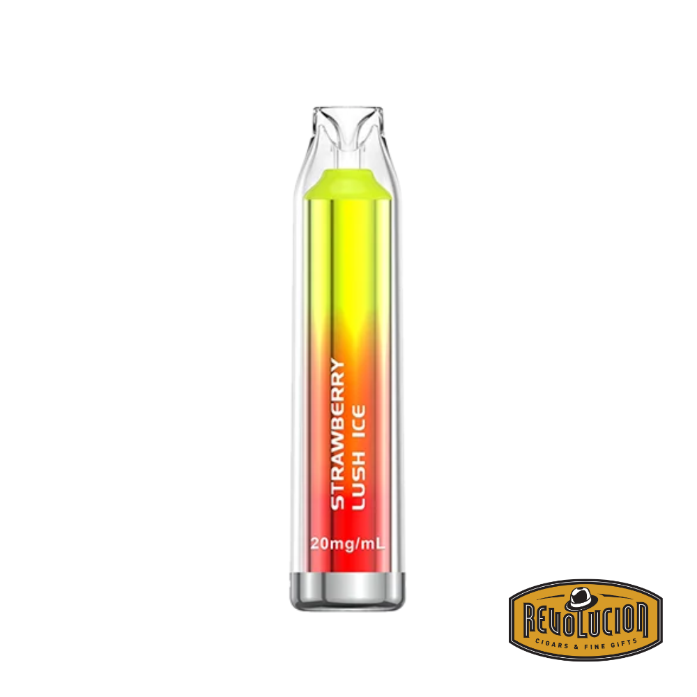 G-Core 800 Strawberry Lush Ice 20mg/ml disposable vape, a compact device offering a fruity blend of strawberry and watermelon with a refreshing icy kick.
