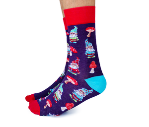 Uptown Calf Length Cotton Trendy Unisex Socks Gnome
