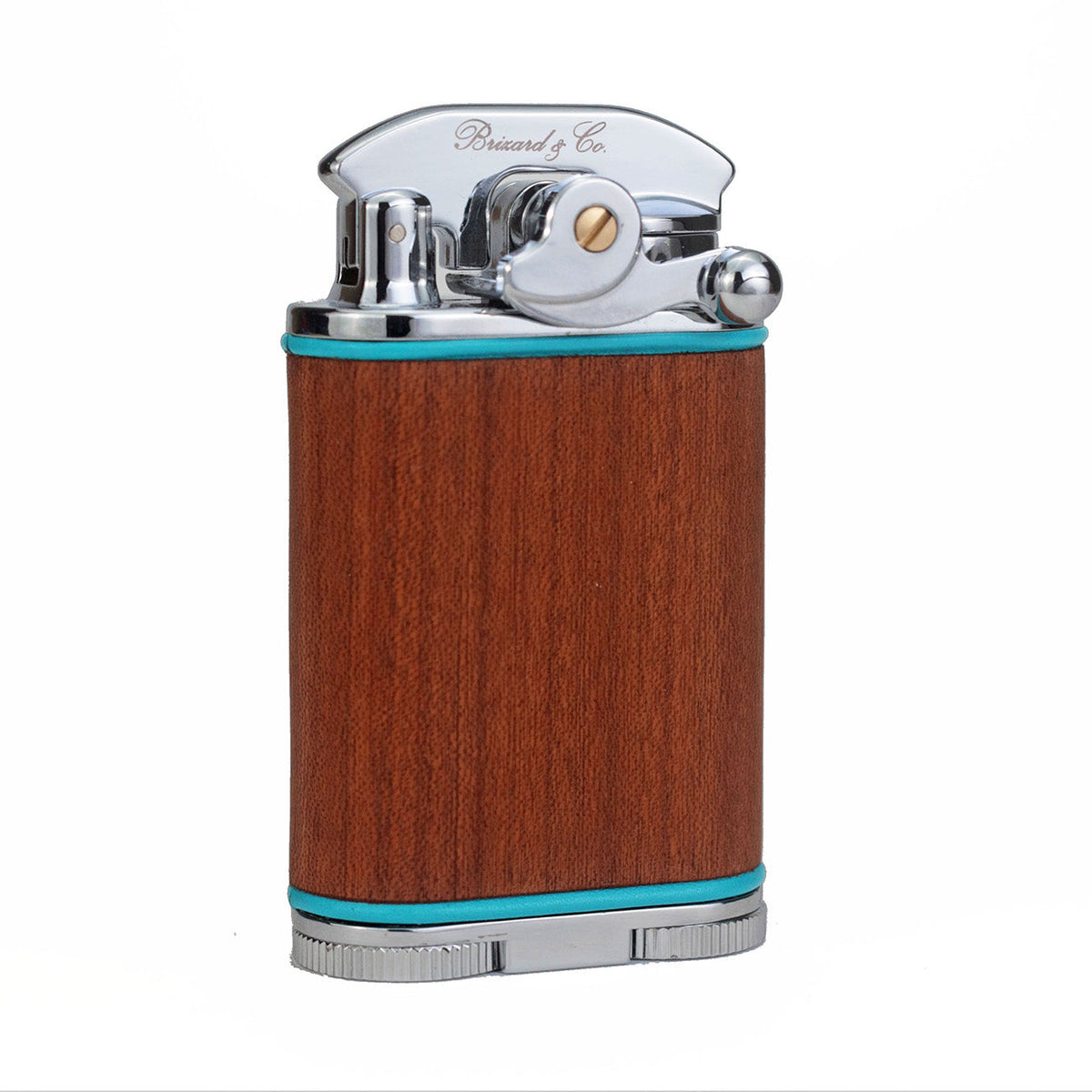 Brizard &amp; Co Gatsby Table Lighter - PositanoTurquoise &amp; African Mahogany