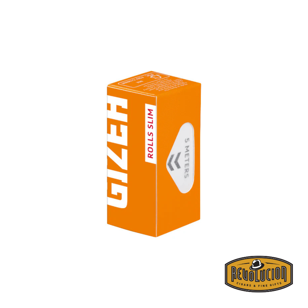 Gizeh Extra Slim Rolling Paper, 14 g/m², Extra Fine – 20 rolls of 5 meters each, designed for a slow and even burn.