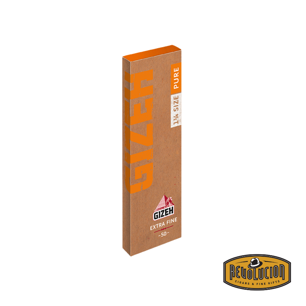 Gizeh Pure Rolling Paper 1 1/4 Extra Fine – 50 ultra-thin, unbleached sheets for a smooth and natural smoking experience.
