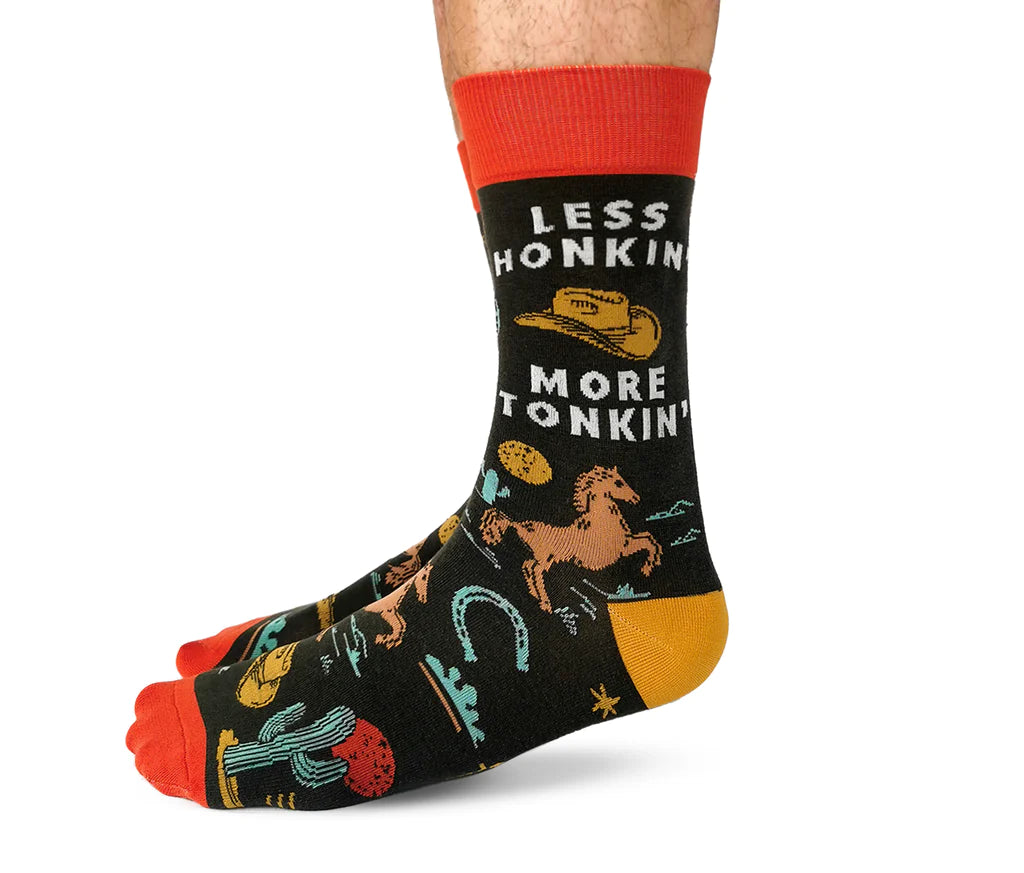 Uptown Calf Length Cotton Unisex Socks - Honkey Tonk