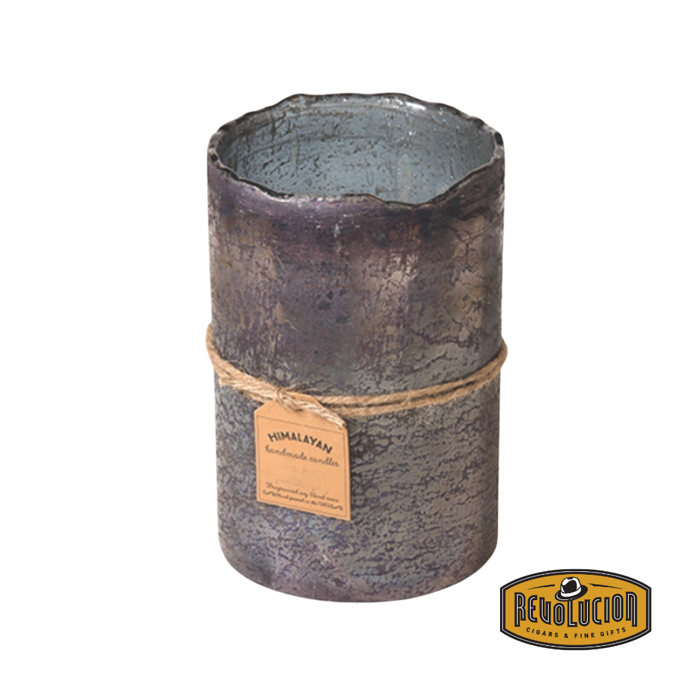 Himalayan Handmade Candles - Smoky Grey Wild Green Fig in a stylish container.
