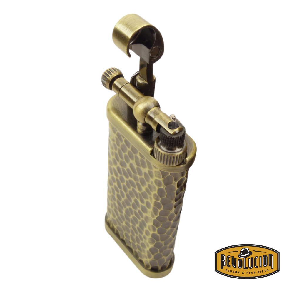 Top angle of the IM Corona Old Boy 2217 Pipe Lighter highlighting the burner head and solid build.