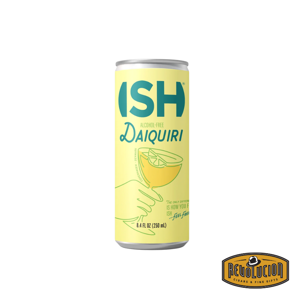 A 250 ml can of ISH Lime Daiquiri Non-Alcoholic Cocktail, showcasing its vibrant lime design, offering a refreshing, alcohol-free version of the classic cocktail.