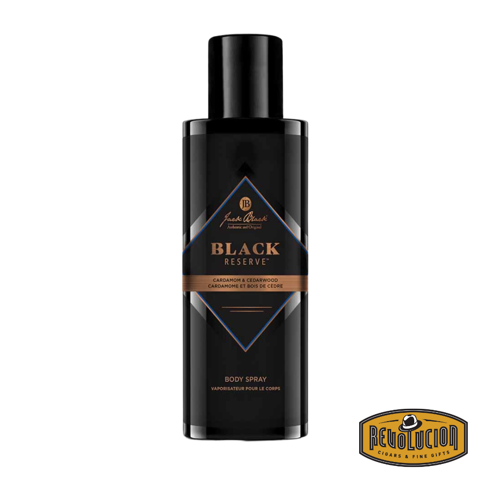 Jack Black Reserve Body Spray – A sophisticated and long-lasting body spray with a rich, masculine fragrance, presented in a sleek, modern bottle.