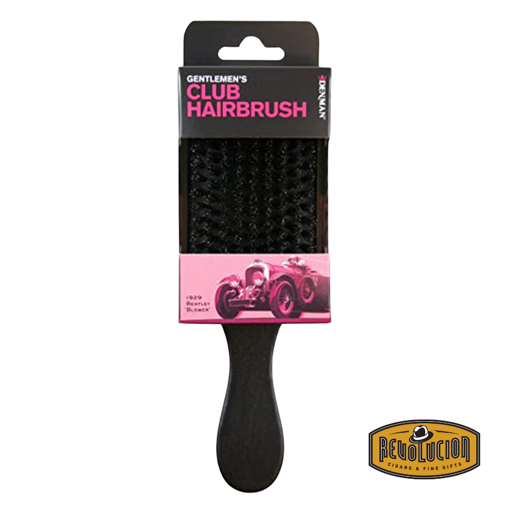 Jack Dean Club Brush with Extra Soft Boar Bristles – sleek black grooming brush designed for smooth styling and gentle scalp care.