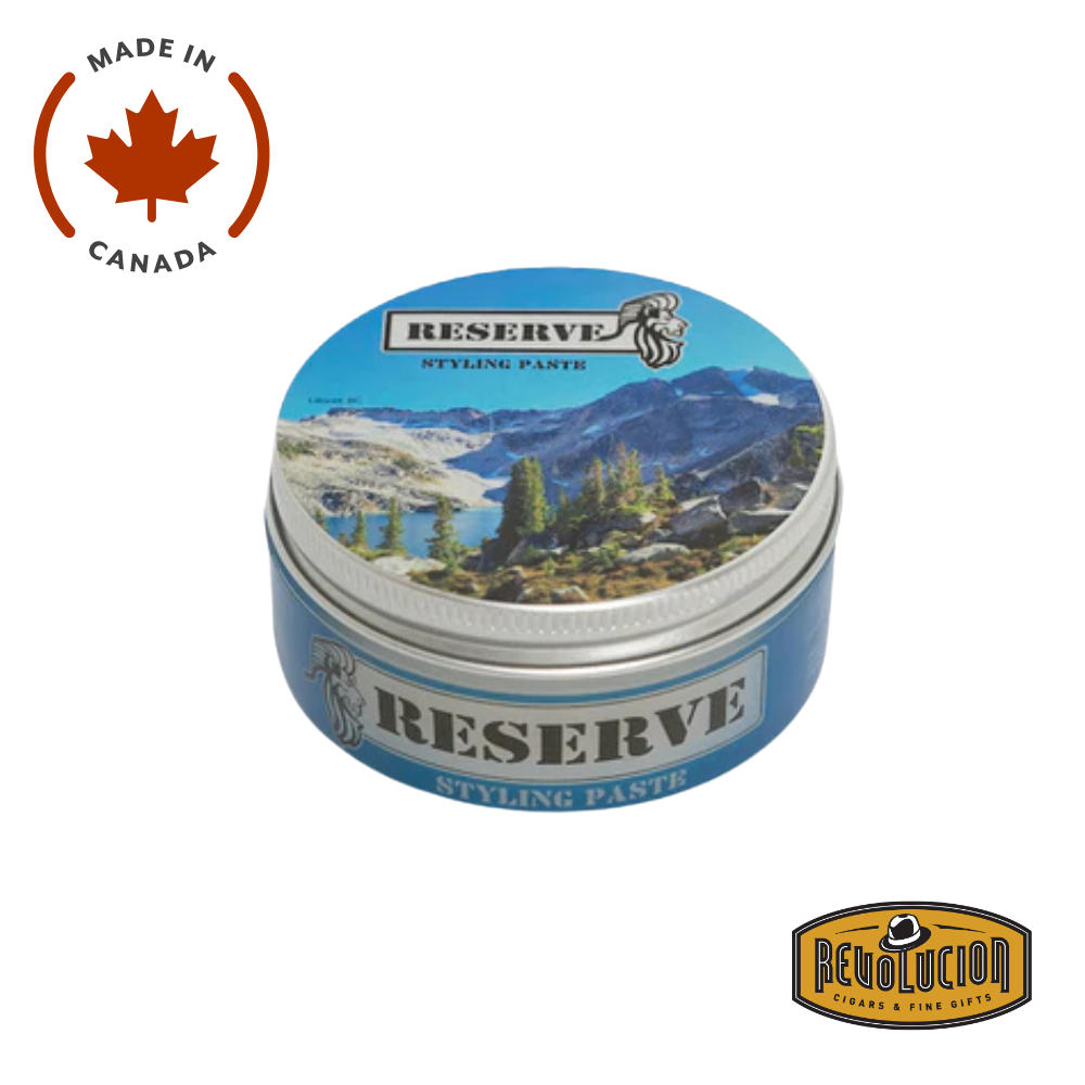 King & Country Styling Paste Reserve Matte 2oz – a travel-size version of the matte-finish styling paste in a sleek, compact jar.