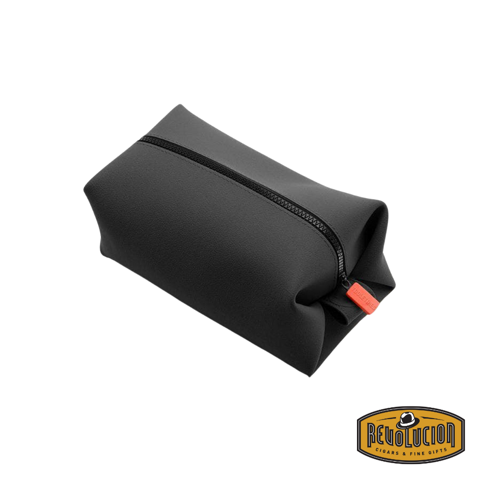 Front view of the charcoal Koby Bag highlighting its clean, minimalist design and matte silicone finish.