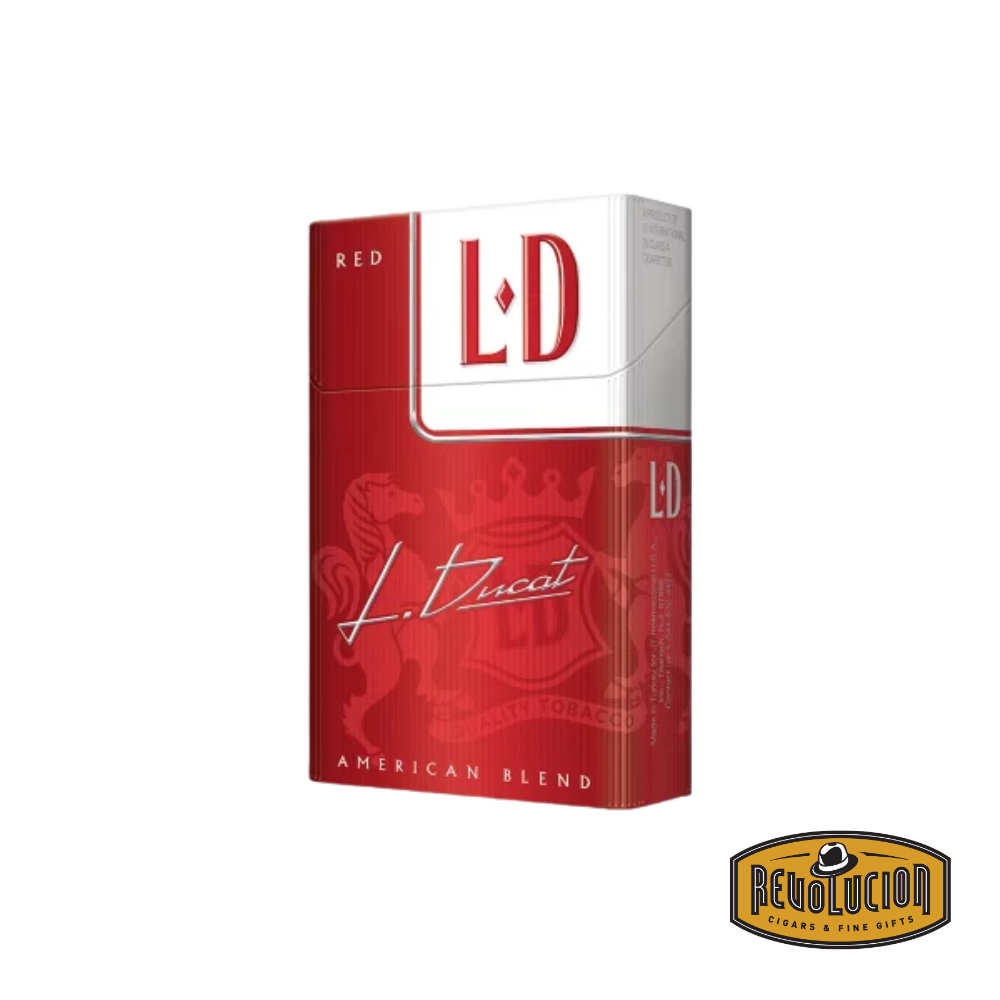 LD Plus King Size Cigarettes – Pack of 20 featuring standard Canadian plain packaging with health warnings, uniform font, and regulated color scheme.