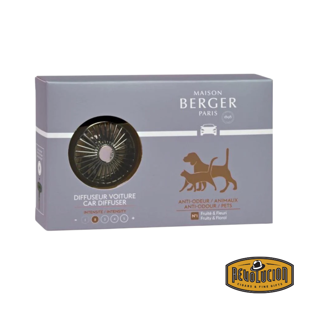Lampe Berger Car Diffuser Clip Anti-Odour/Pets, featuring a sleek design for your car, aimed at eliminating odors and pet-related smells.