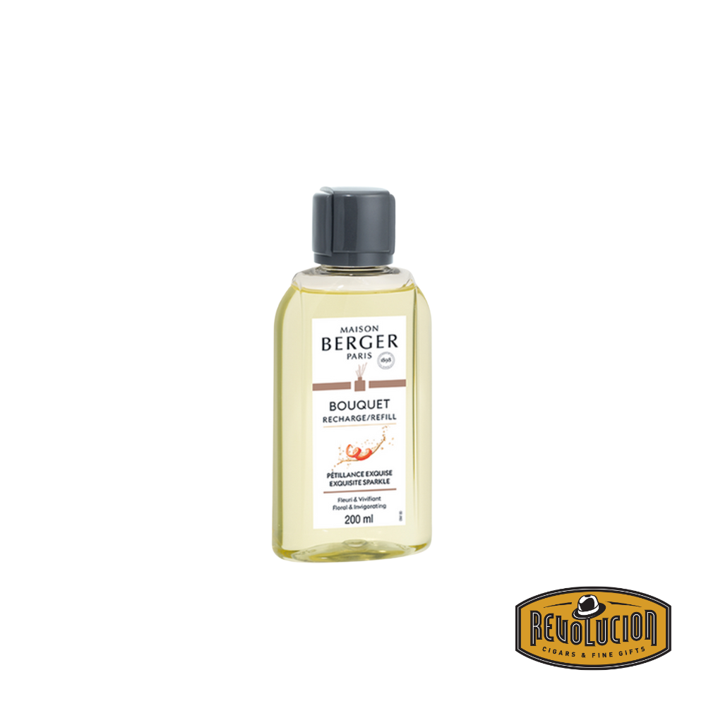 Lampe Berger Diffuser Refill Exquisite Sparkle – A vibrant and festive home fragrance with sparkling citrus notes, delicate floral accents, and a warm, musky base, evoking the essence of celebration.