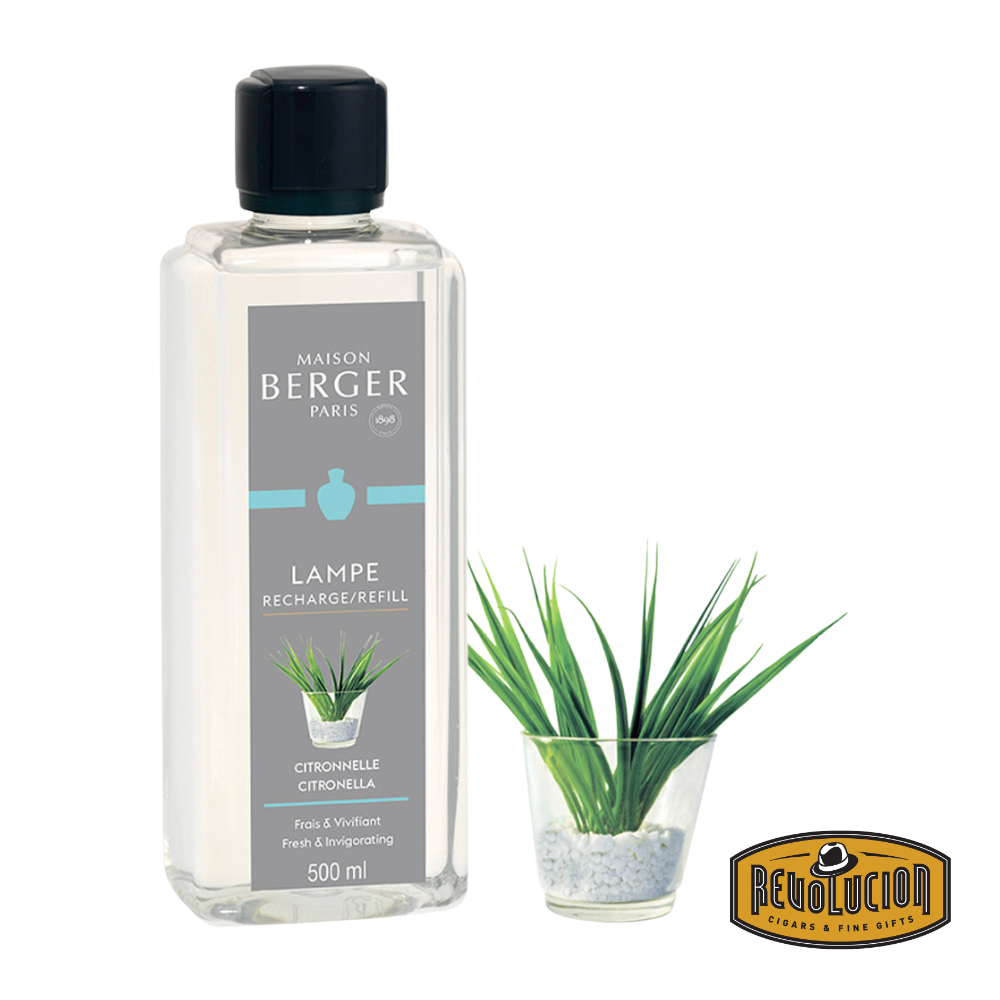 Lampe Berger Citronella Refill – A bottle of Lampe Berger home fragrance refill in Citronella scent, designed to repel mosquitoes while freshening the air.