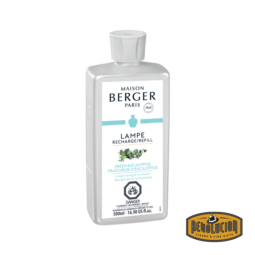 Lampe Berger Refill Fresh Eucalyptus – A revitalizing home fragrance featuring the crisp and cooling essence of eucalyptus, enhanced with subtle woody and floral notes for a refreshing ambiance.