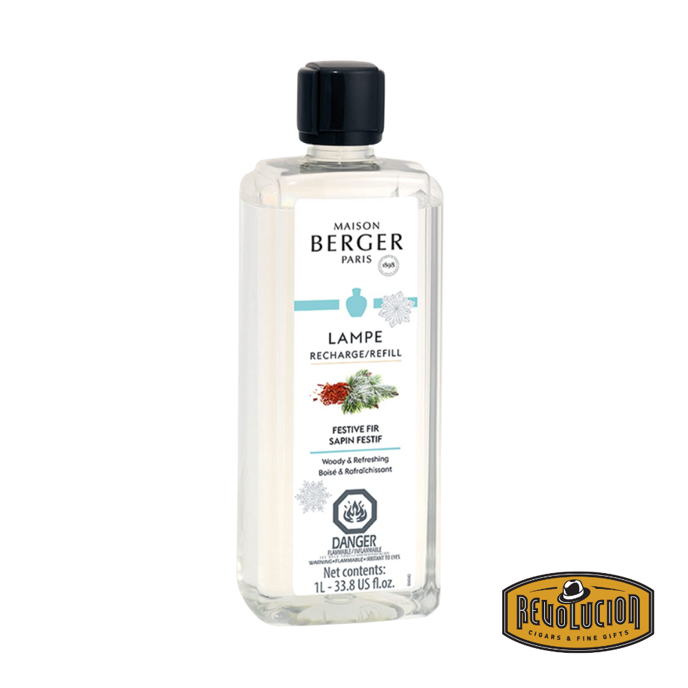 Lampe Berger Refill bottle of Festive Fir fragrance, featuring the fresh and crisp scent of fir trees, perfect for evoking the festive spirit in your home.