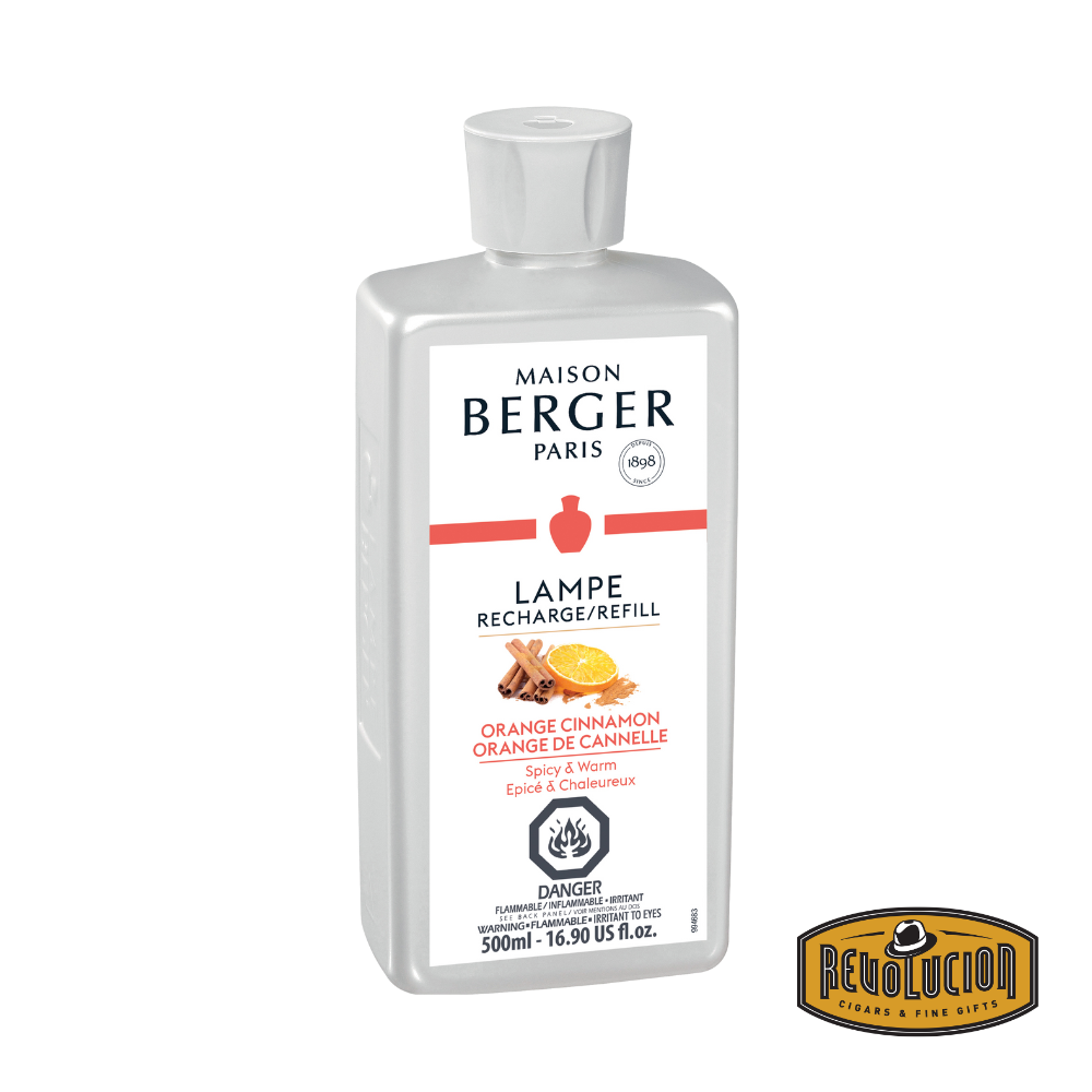 Lampe Berger Refill Orange Cinnamon – A warm and inviting home fragrance combining the zesty freshness of orange with the spicy richness of cinnamon for a cozy and festive atmosphere.