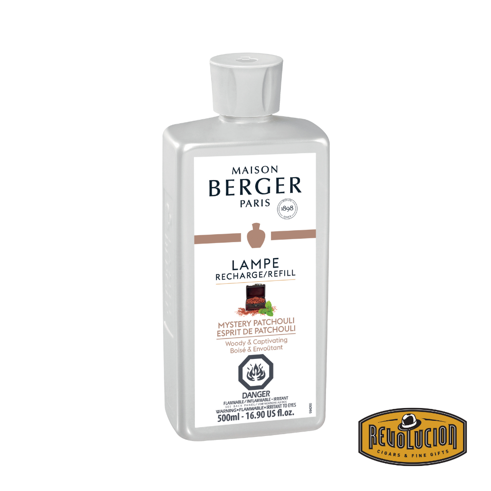 Lampe Berger Refill Patchouli Mystery – A deep and captivating home fragrance with rich patchouli, warm spices, and woody undertones for an enchanting ambiance.