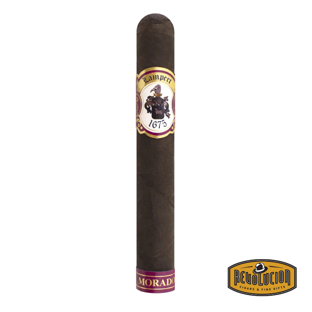 Lampert 1675 Morado Maduro Toro Medium-Full Strength Nicaraguan Cigar with dark, rich wrapper.