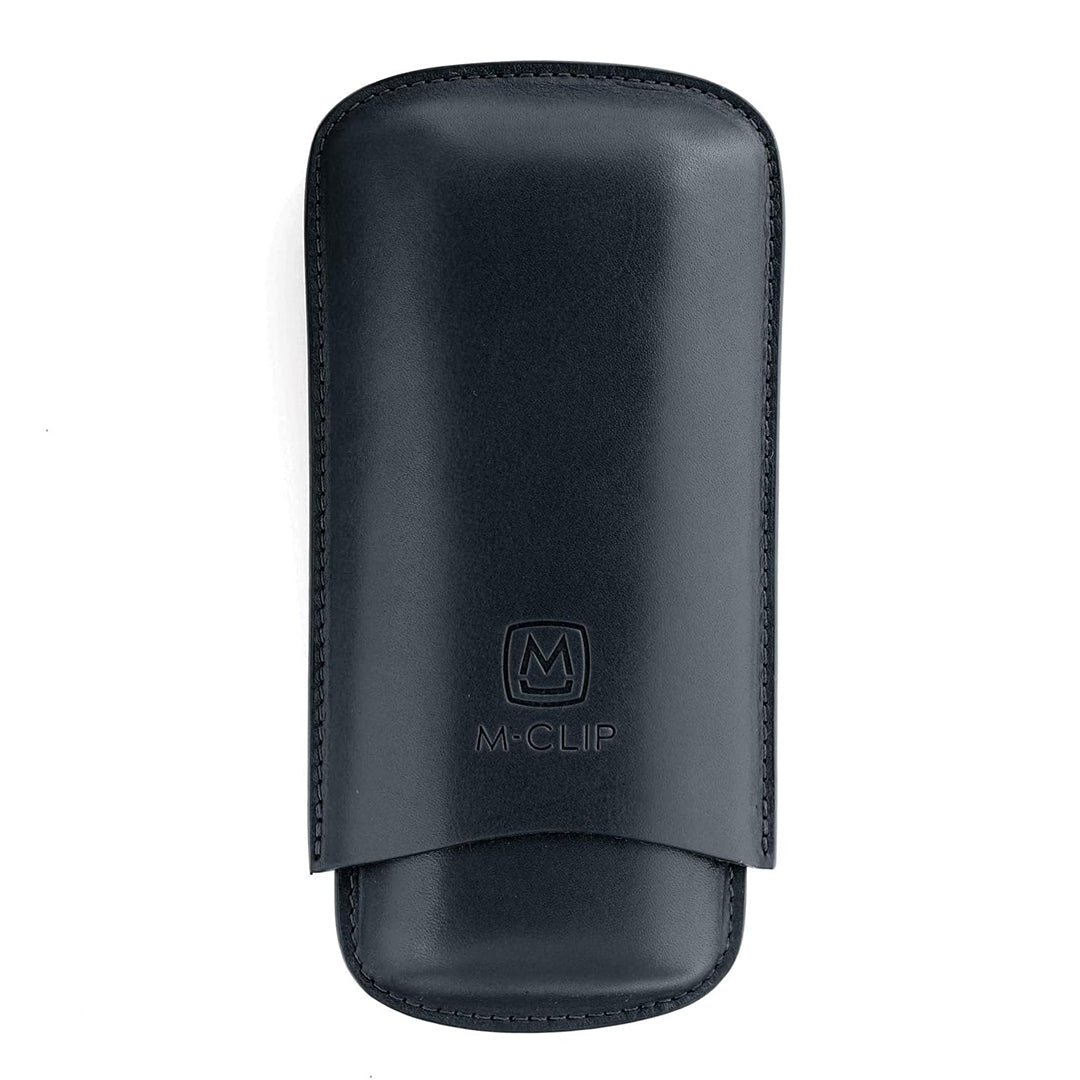 M-clip Cigar Case - Black Calfskin