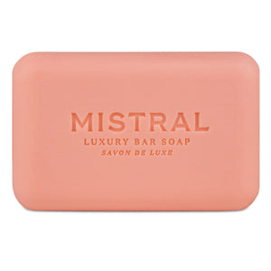 revolucion lifestyle mens grooming, bath and body products. Mistral Peach Bellini Soap Bar 200g