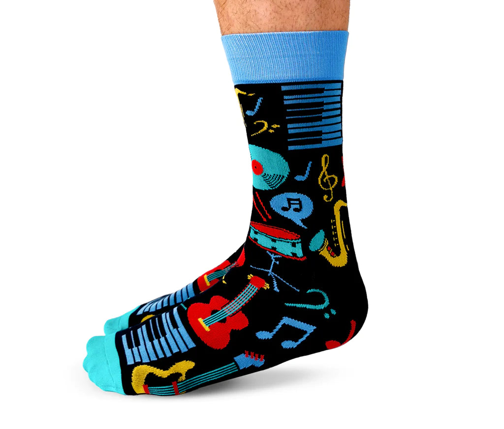 Uptown Calf Length Cotton Unisex Socks - Music Mania