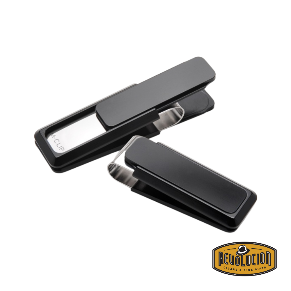 M-clip Ultralight Slide Black Solid Money Clip, a sleek and lightweight accessory with a modern black finish, designed for secure cash and card storage.