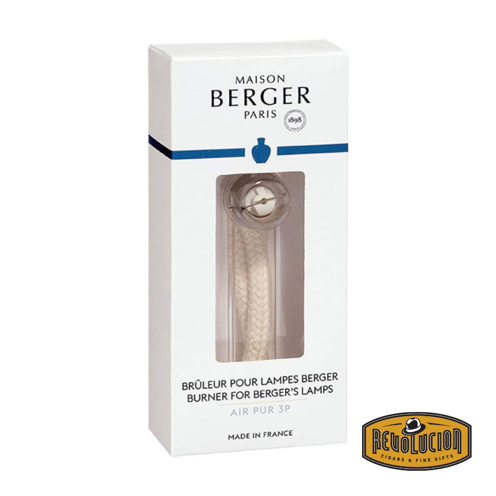 Maison Berger Wick Burner Air Pur 3P with its three premium wicks in a clean, minimalist presentation.
