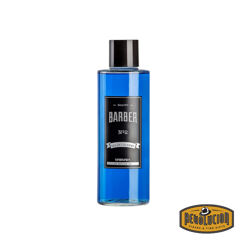 Marmara Barber Eau De Cologne No. 2 Blue in a sleek 250ml bottle, featuring a refreshing and invigorating fragrance.
