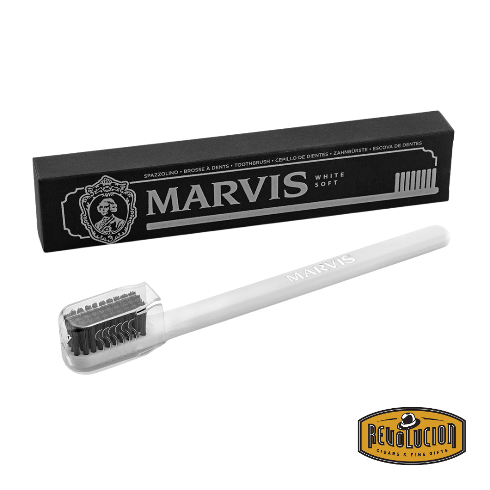 Marvis Toothbrush White Soft – elegant white toothbrush featuring soft bristles and a clean, minimalist design, ideal for sensitive gums.