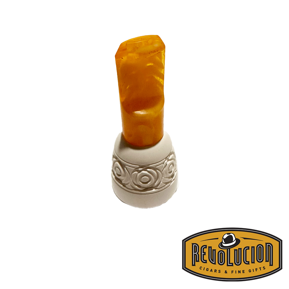 Small Meerschaum cigar holder with a refined, handcrafted finish, perfect for enhancing smoking comfort.