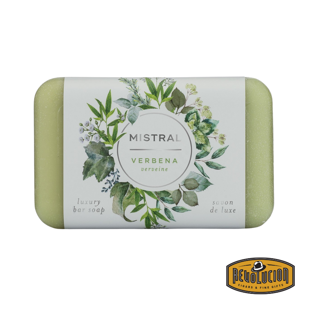 Mistral Verbena Soap Bar 200g – premium soap in a vibrant yellow tone, infused with refreshing citrus verbena for a revitalizing cleanse.