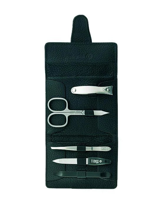 Niegeloh Capri 5pc Manicure Set In Black Leather