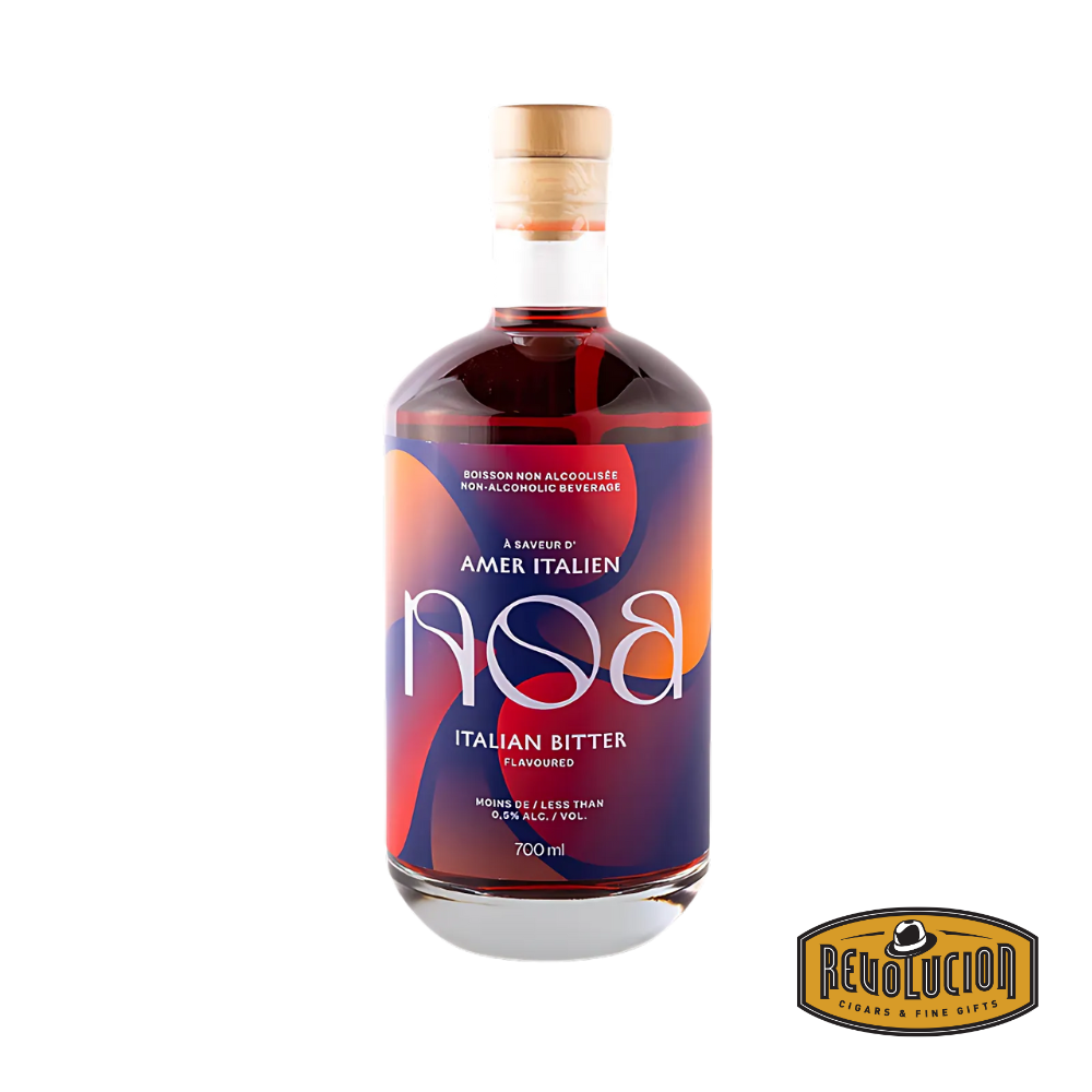NOA Italian Bitter Non-Alcoholic 700 ml bottle on a white background.