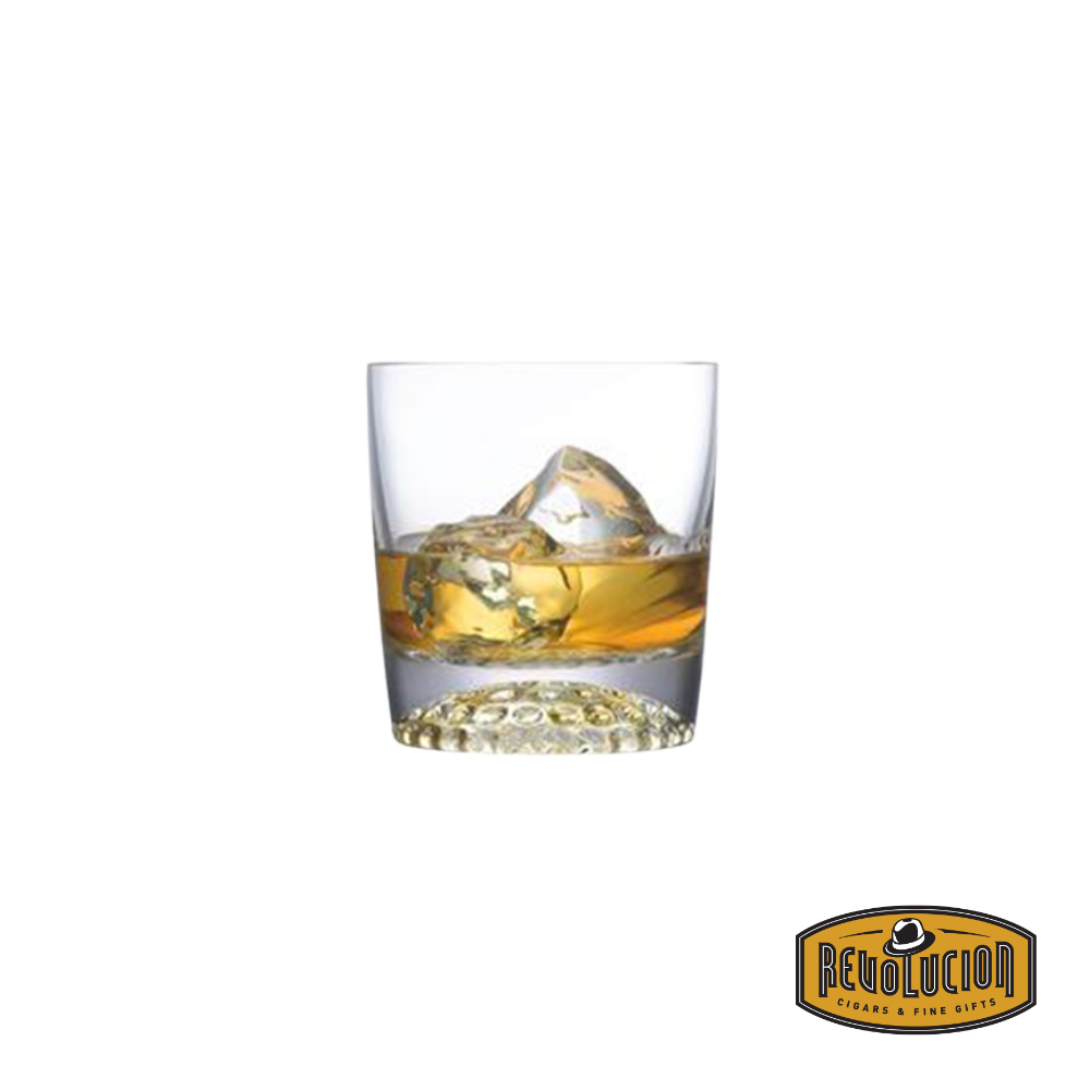 Nude Ace Whisky Glass set of 2, featuring elegant, contemporary design with a smooth, curved shape, shown with whiskey inside for a refined presentation.