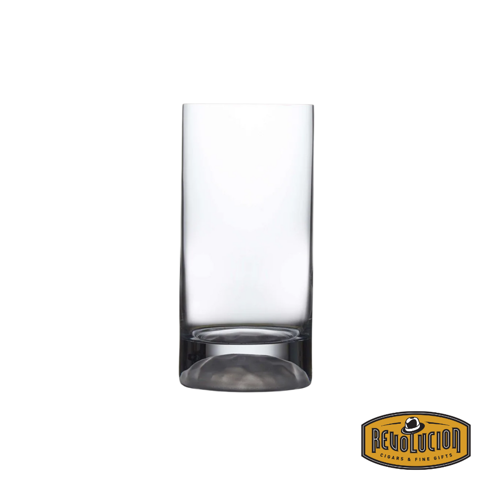 Nude Club Ice Highball Glasses set of 4, elegantly crafted with a sleek design, displayed empty to showcase their modern transparency and refined aesthetics.