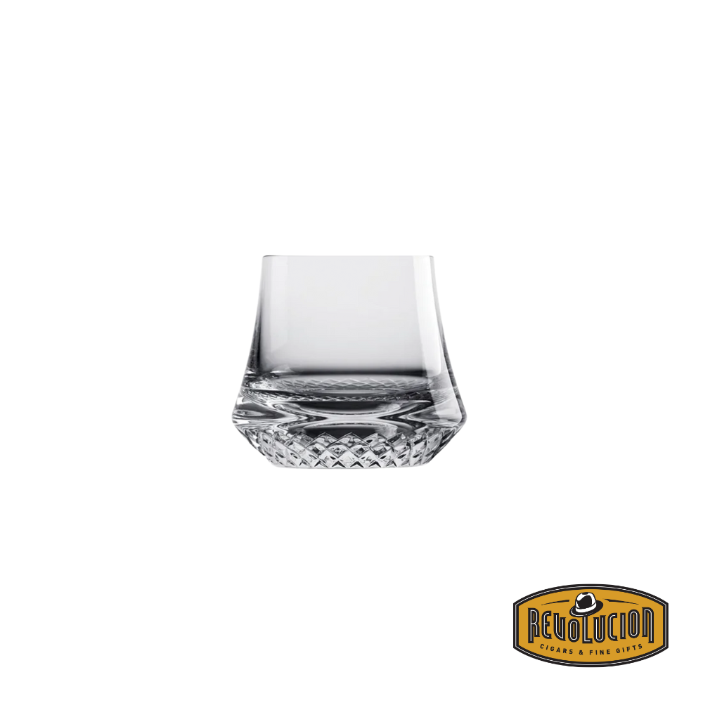 Nude Paris Whisky Glass DOF Set of 2, with an empty glass highlighting its elegant curves and minimalist design, ideal for enjoying fine spirits.