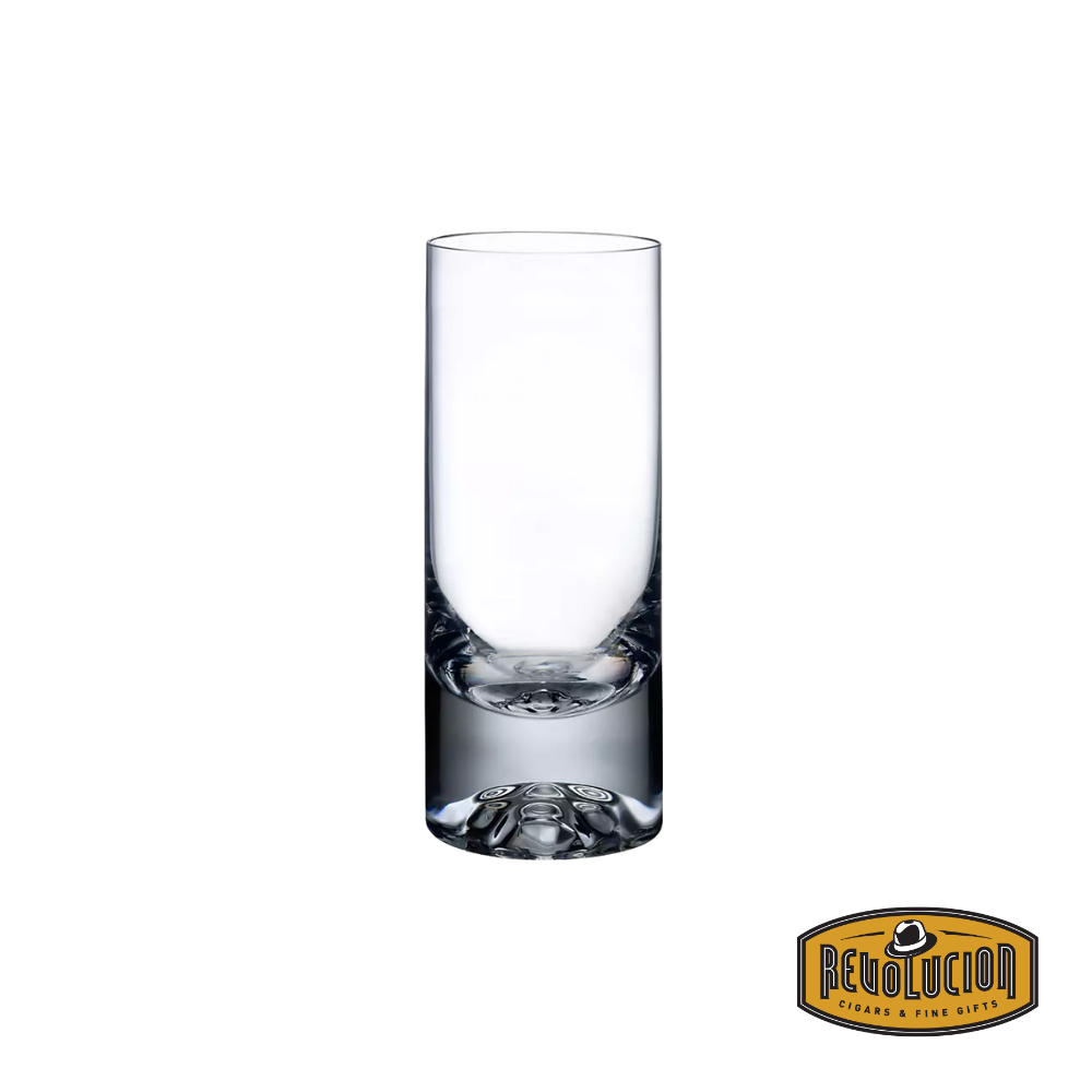 Nude Shade Highball Glass filled with sparkling water, highlighting its crystal-clear clarity and modern aesthetic.