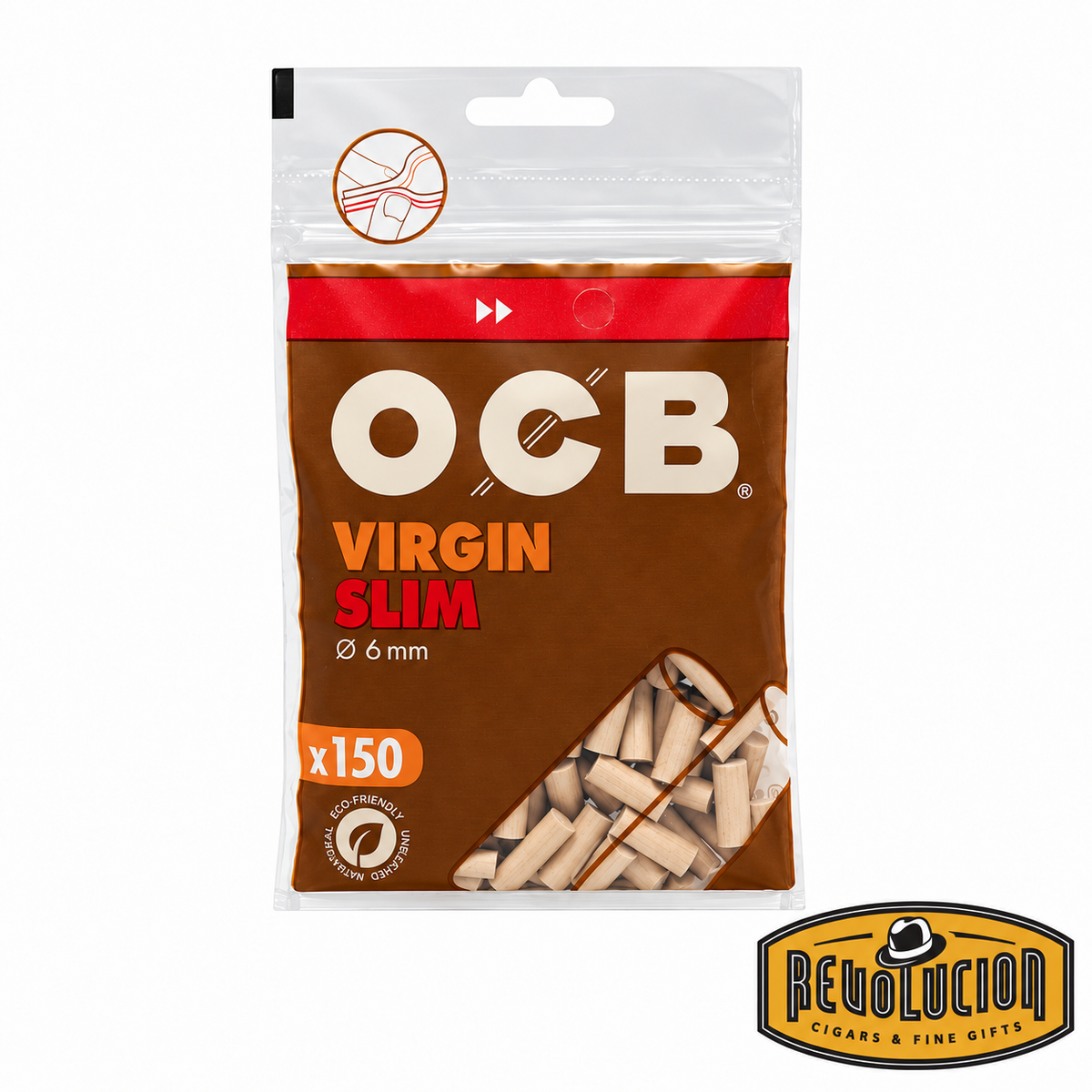 OCB Virgin Unbleached Slim Filter 6mm